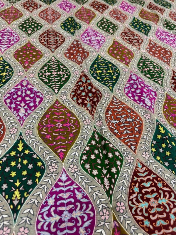 Pashmina Handmade Kalamkari Shawl, Multicoloured - Image 2