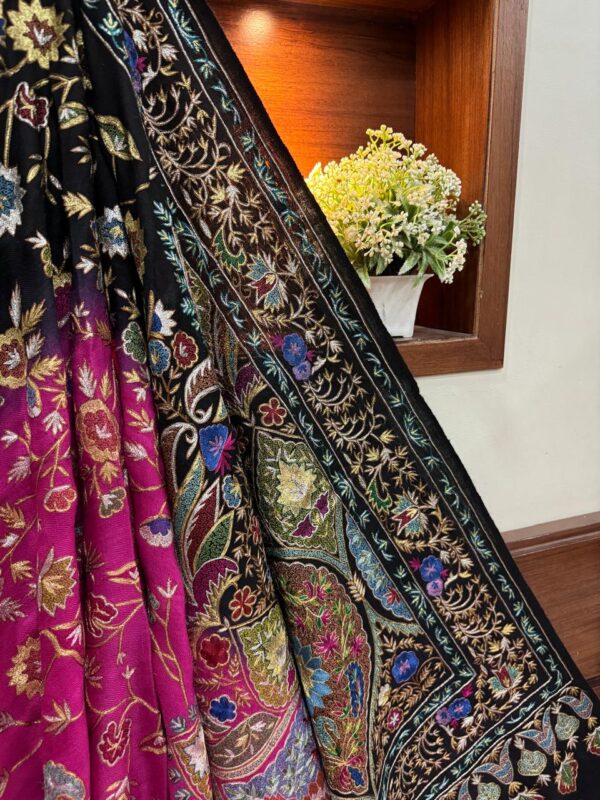 Royal Handwoven Pashmina Shawl – Zari & Resham Papier Mâché Art | Luxury Edit