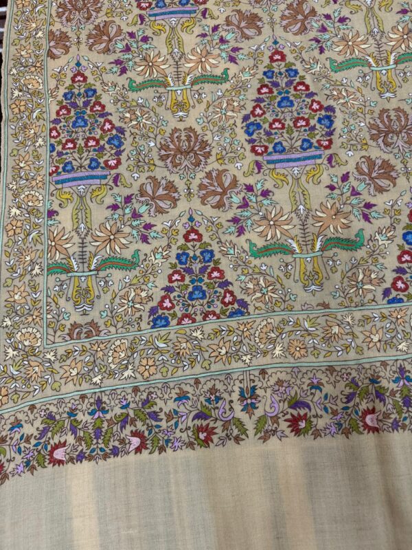 Exquisite Pure Pashmina Shawl | Timeless Beauty with Papier Mache Embroidery - Image 7