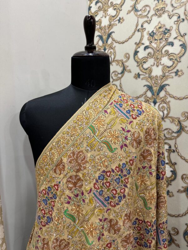 Exquisite Pure Pashmina Shawl | Timeless Beauty with Papier Mache Embroidery - Image 2