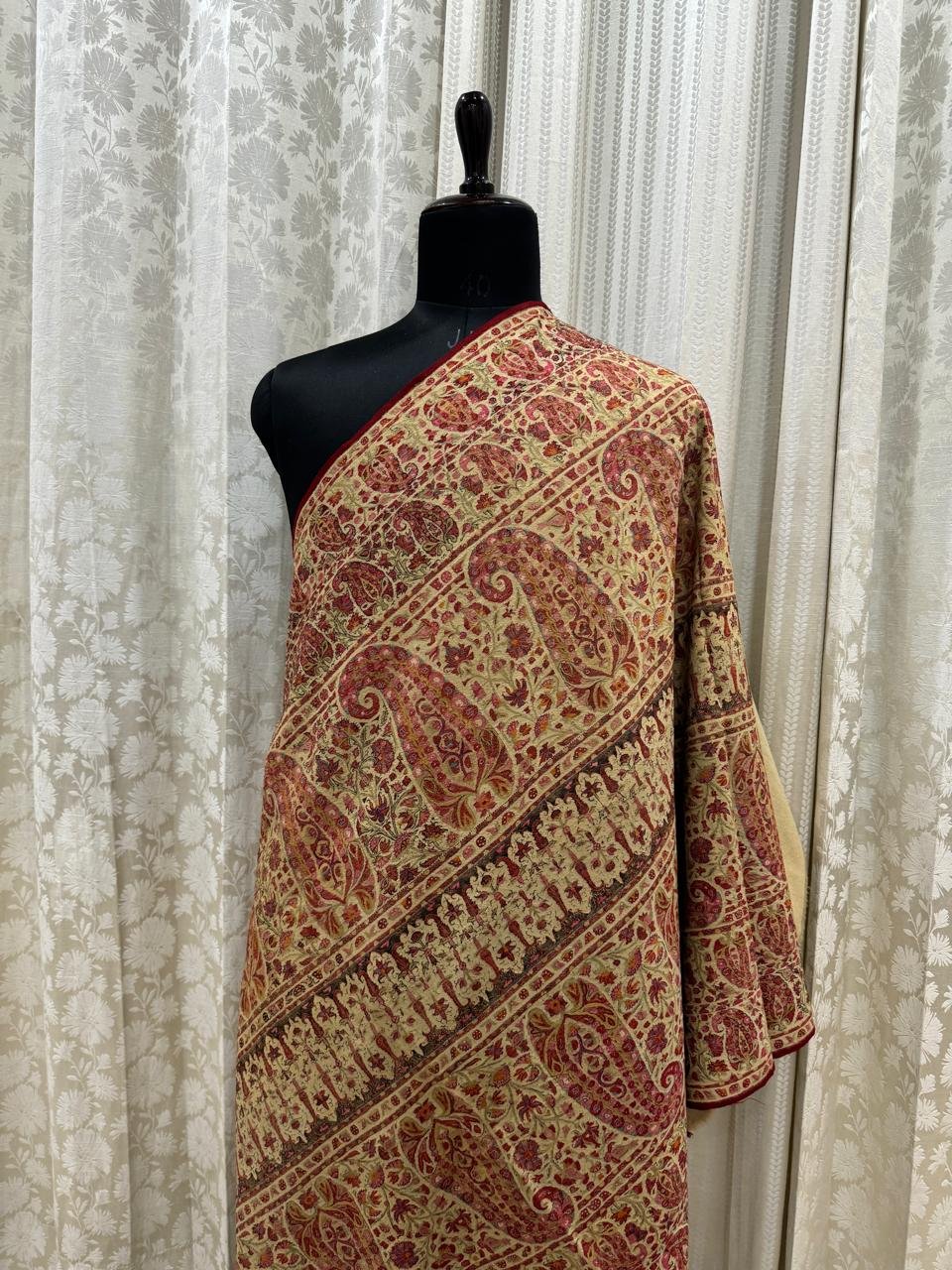 Woven Memories – A 150-Year-Old Do-Rukha Pashmina Tani Shawl - Image 3