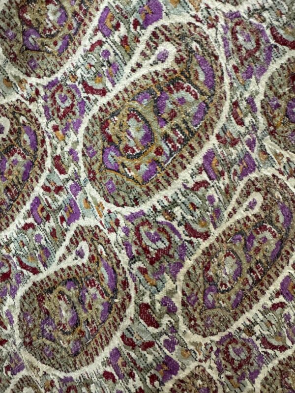 Antique 200-Year-Old Handwoven Kashmiri Kani Jamawar Shawl – Cream Base, Multicolor Pattern - Image 4