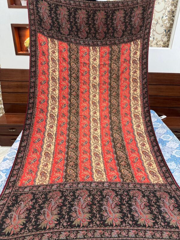 Traditional Jamawar Shawl for Men – Pure Pashmina with Antique Paisley Motifs - Image 5