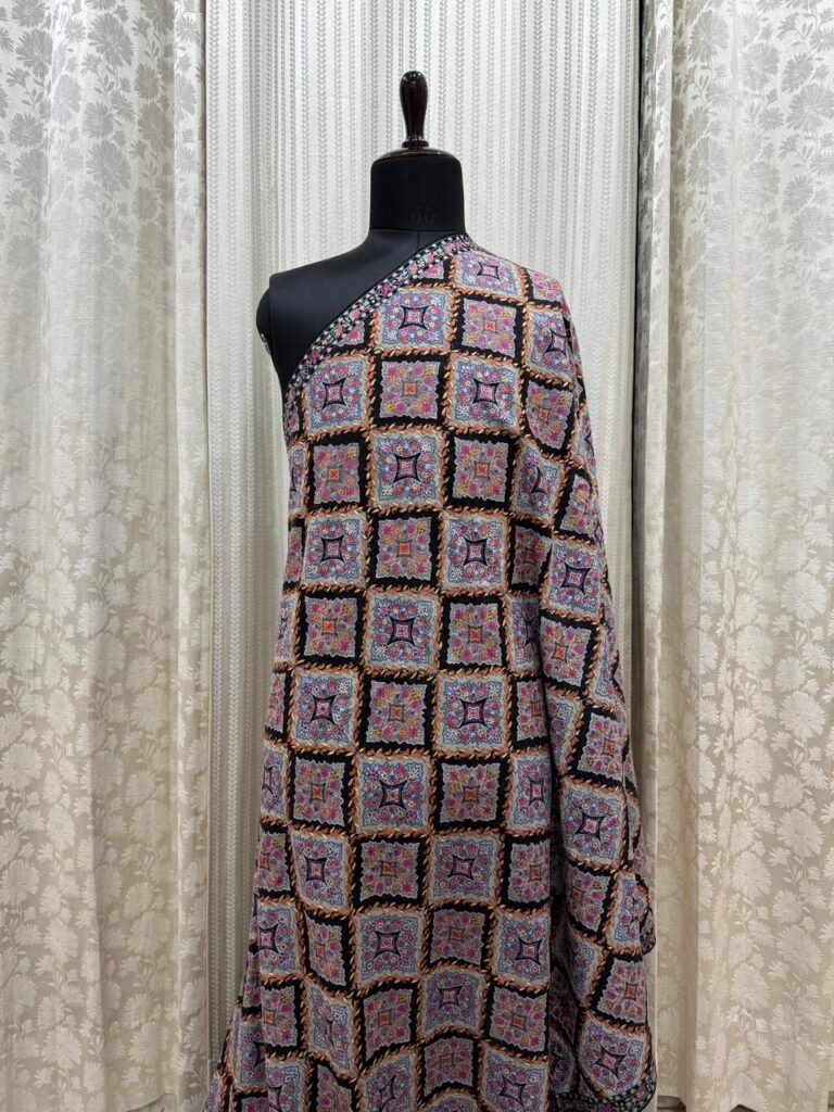 Authentic Kalamkari Pashmina Shawl – Multicoloured Luxury Wrap